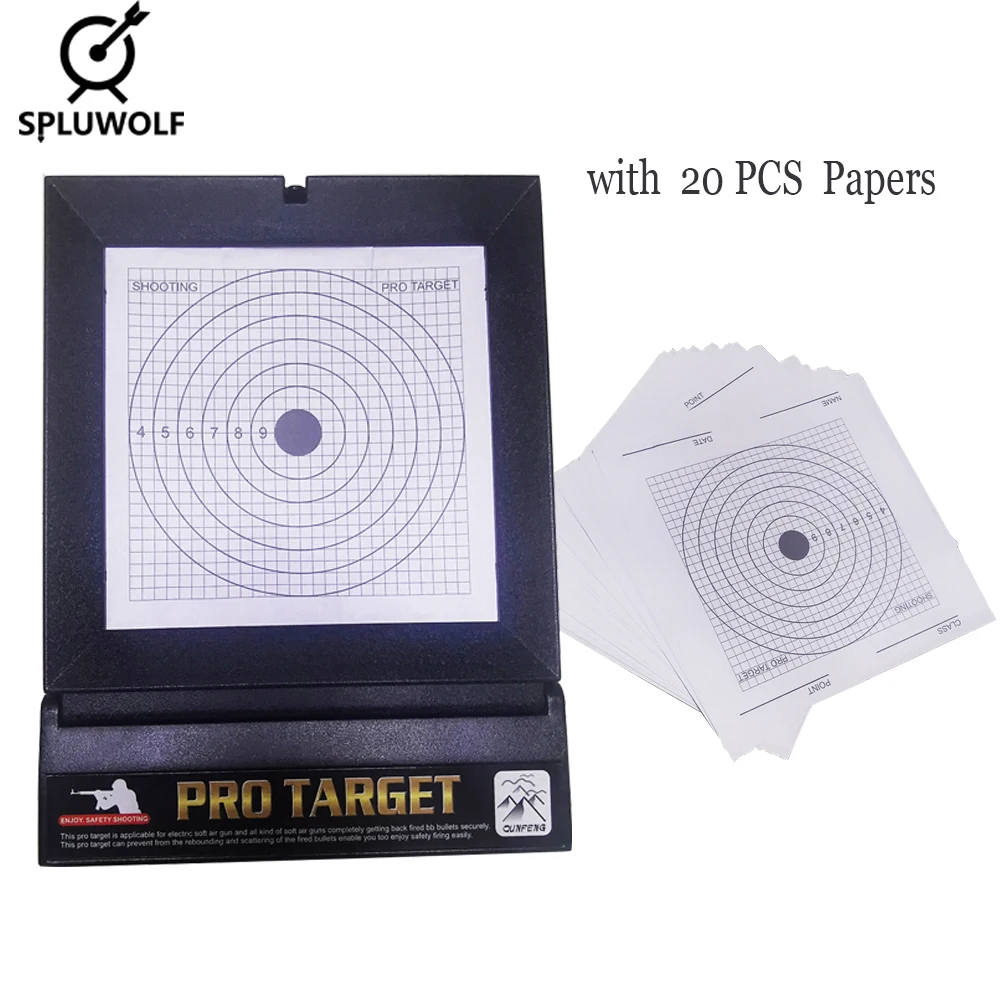 Airsoft Hunting Accessory Shooting Target Box with 20 PCS Target  Papers Aim For Training Slingshot Outdoor Sport War Game