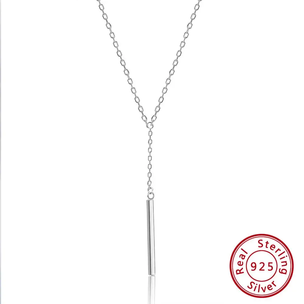 SN138 ORSA JEWELS Настоящее 925 женское серебряное ожерелье с подвеской в виде трубки из стерлингового серебра длинные Подвески стильные украшения для коктейля, вечеринки SN138 - Окраска металла: SN138