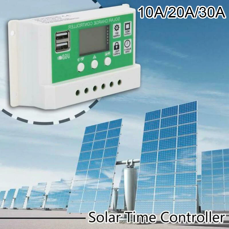 Регулятор температуры с ЖК панелью солнечных батарей 10 А/20A/30A|Детали