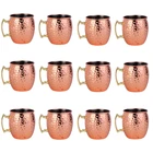 12 шт. 550 мл Москва без задников с Медь кружки металла кружка чашка Нержавеющаясталь Пиво Вино Кофе чашки Барные инструменты