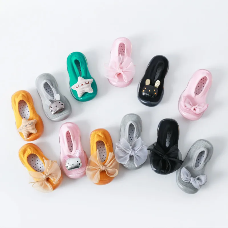 Детские носки для маленьких девочек детская резиновая обувь с мягкой подошвой в