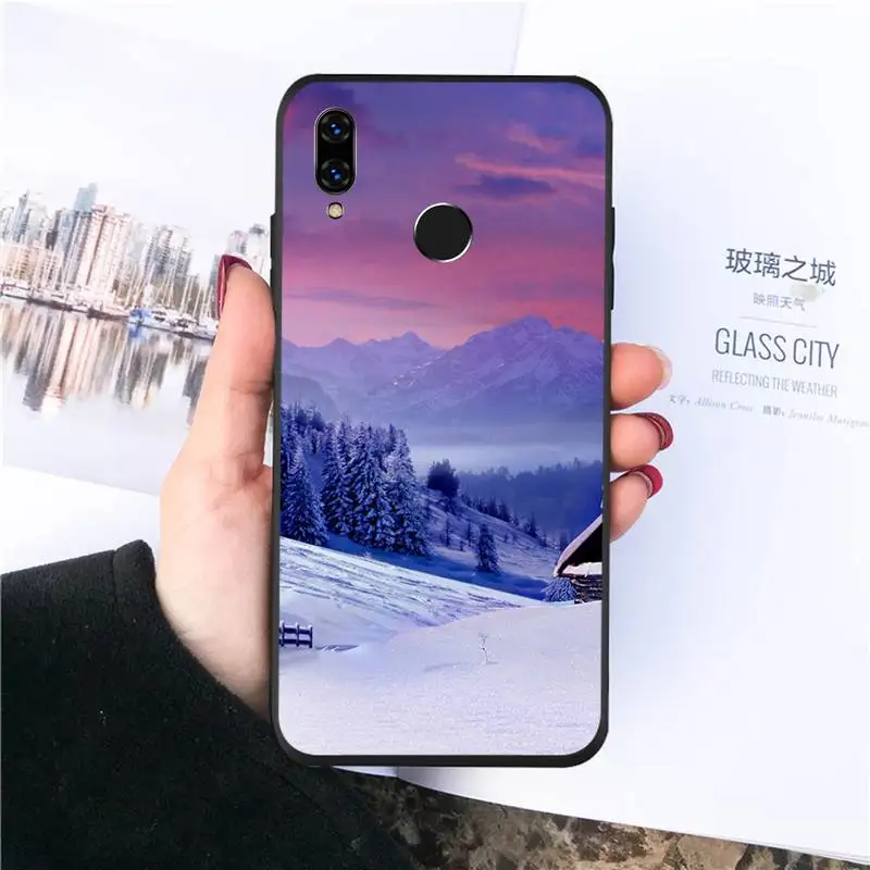 

Beautiful snow scene Phone Case For huawei honor 10i 10 lite 8x 9x 20 30 v30 pro mate 20 30 40 lite pro cover