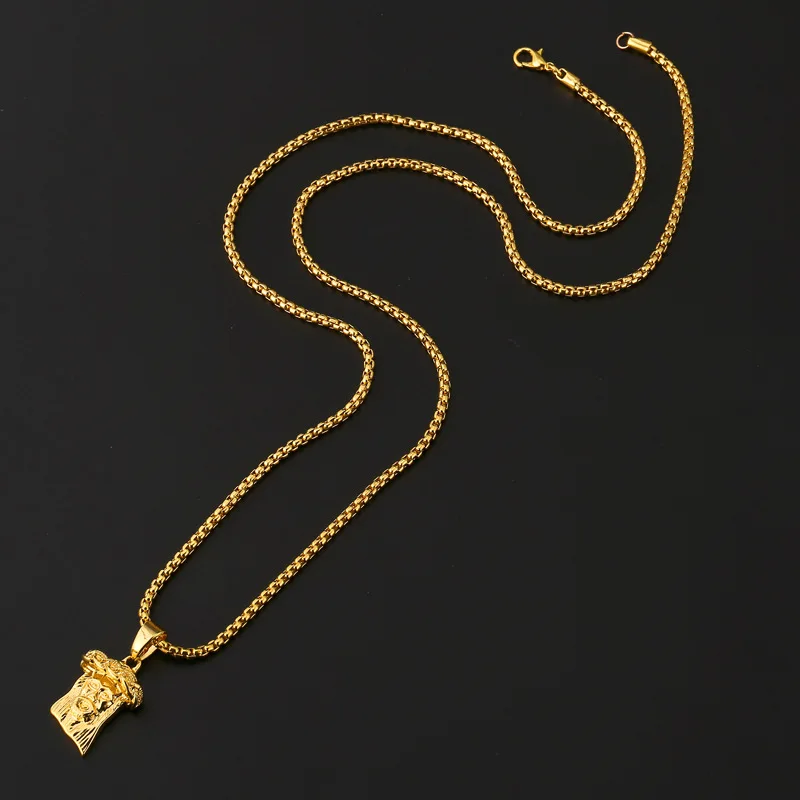 Ожерелье с подвеской Иисуса в стиле хип-хоп длиной 75 см мужское ювелирное изделие