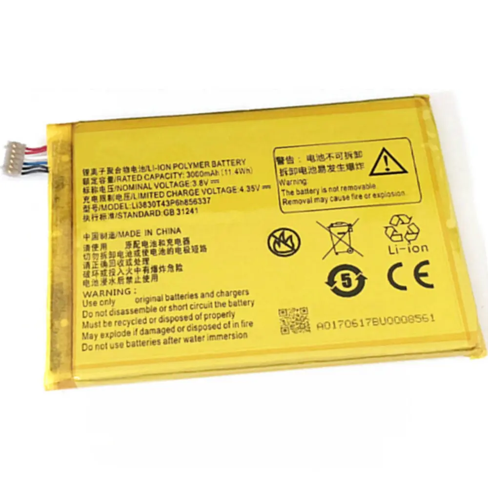 3000mAh Li3830T43P6h856337 для смартфона ZTE G719C N939St Qingyang 3 Blade S6 Lux Q7/ C Высококачественная