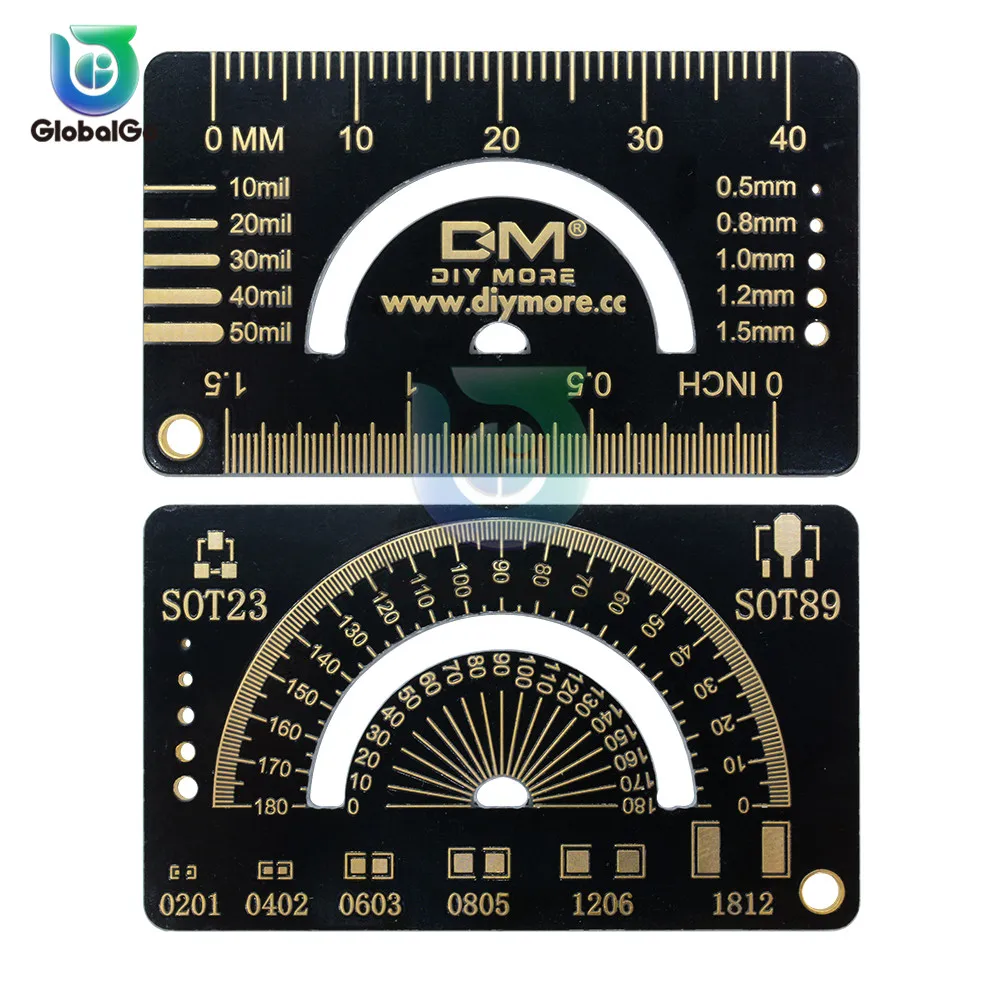 4 см многофункциональная измерительная линейка PCB инженерная с брелоком