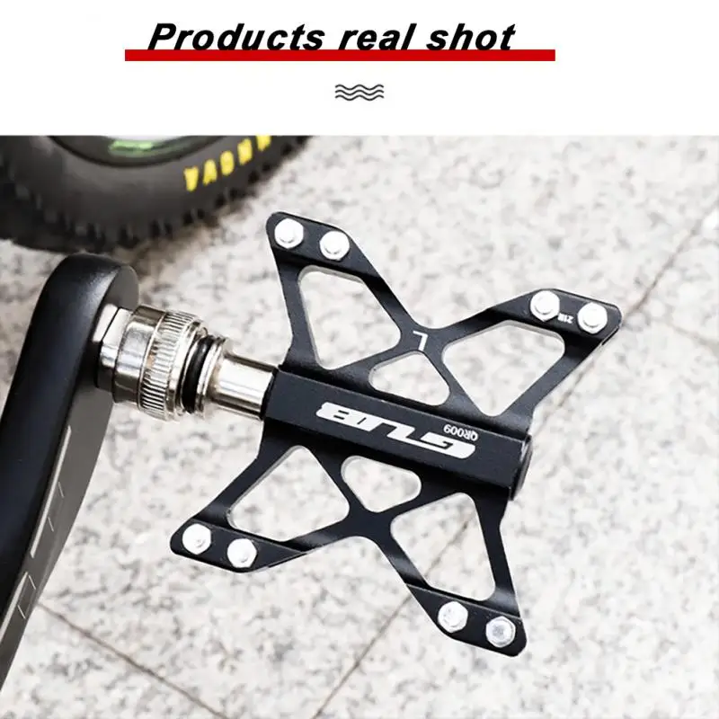 

Bikes Cycling Accessories GUB quick release pedal GUB QR-009 Axis Bicycle 3 Bearings Flat Mountain Road Bike Racing Pedals