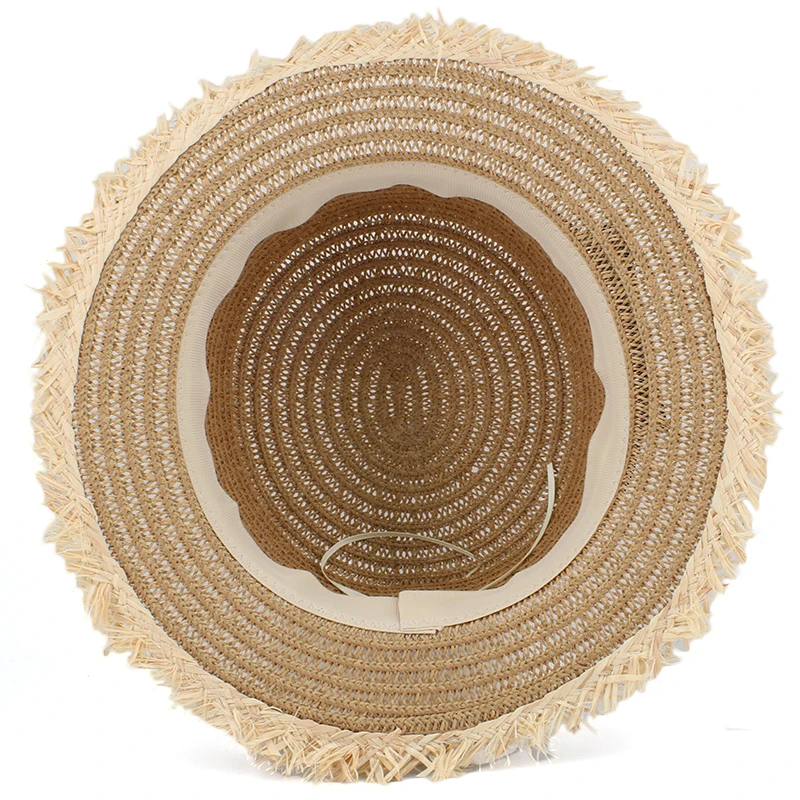 Мужские и женские мужские соломенные шляпы с плоским верхом женская летняя