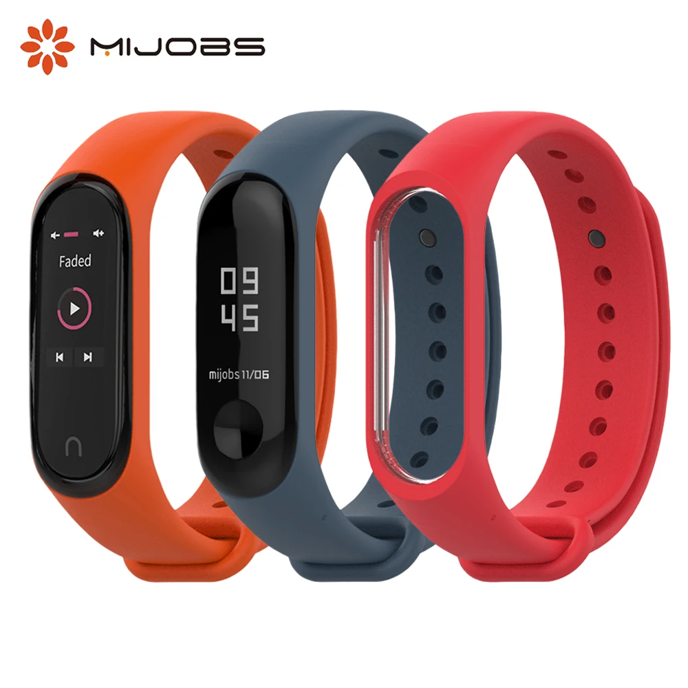 Mijobs Mi Band 4 Силиконовый ремешок для Xiaomi 3 Смарт браслет оригинальный на ремешке Miband