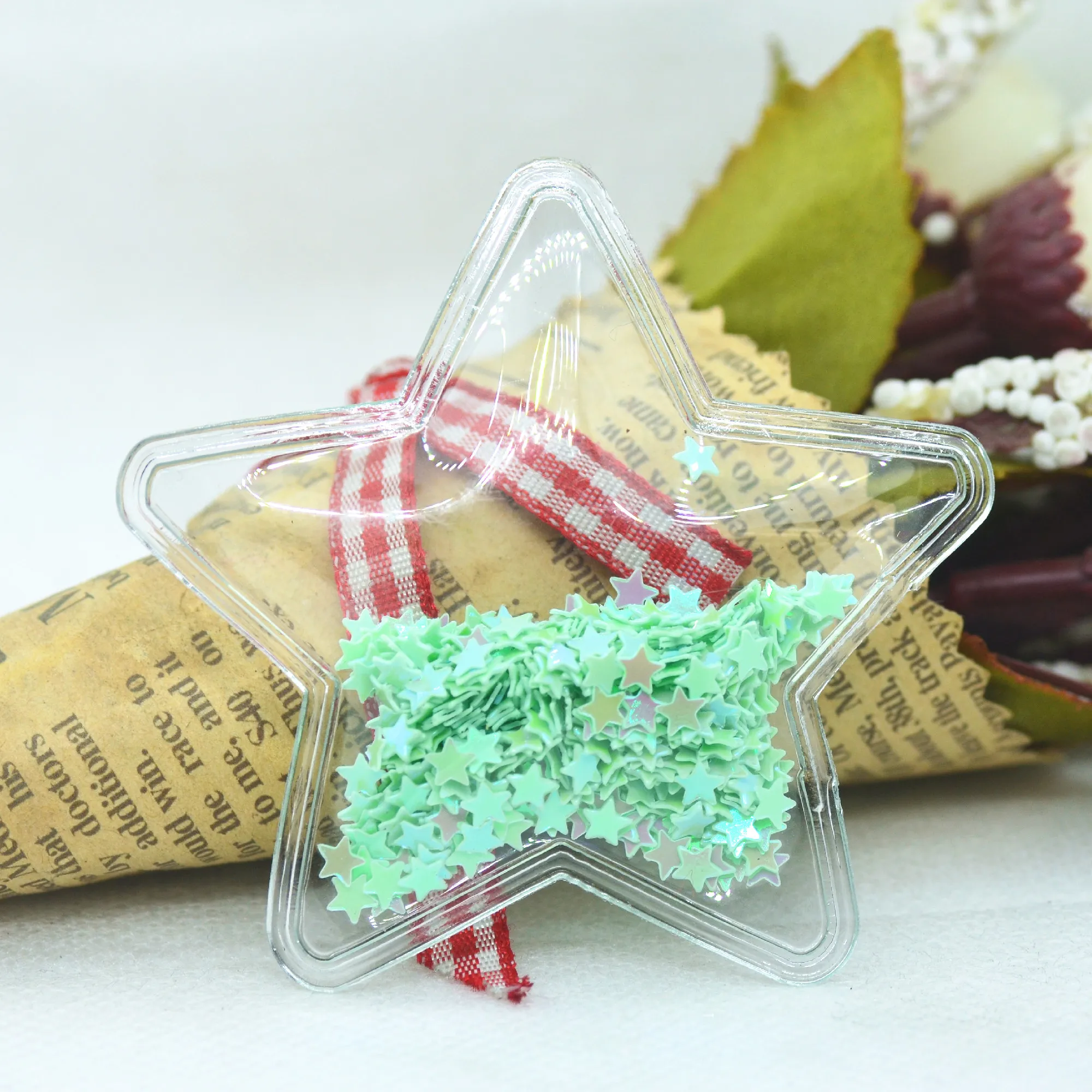 12 шт 65 мм ПВХ прозрачный надувной конфетти звезд Свадебная вечеринка для