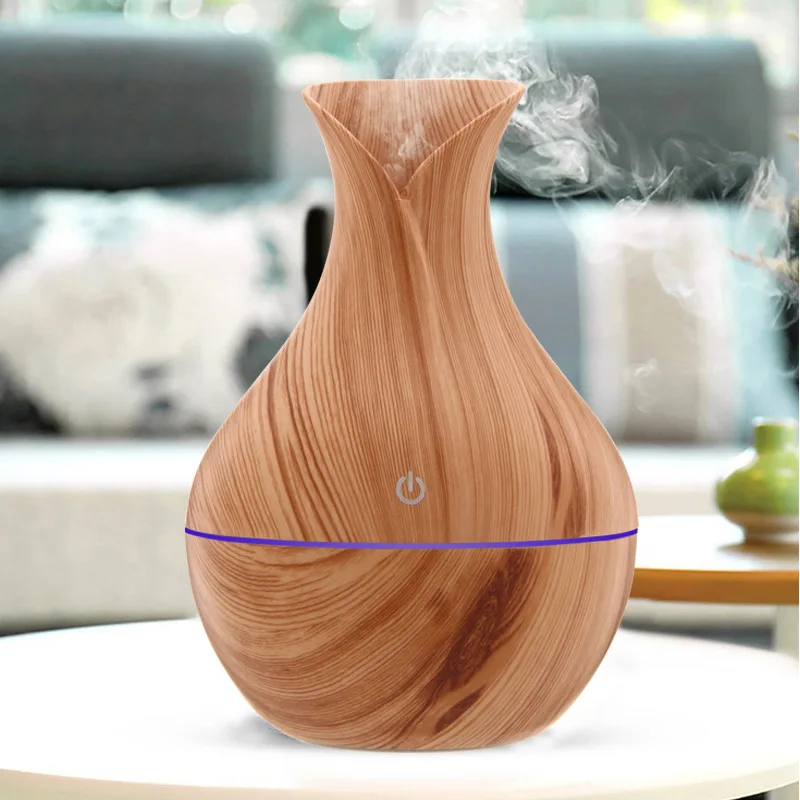 

Air Aroma Humidifier Essential Oil Diffuser USB Ultrasonic Humidifier With Wood Grain 7 Color Led Light Office Home Humidifier