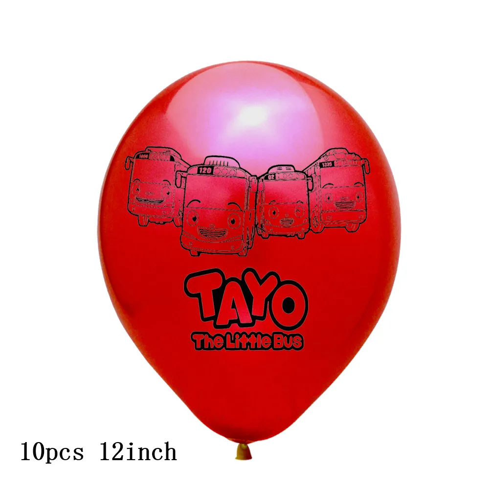 10 шт./партия латексные воздушные шары автобус тайо |