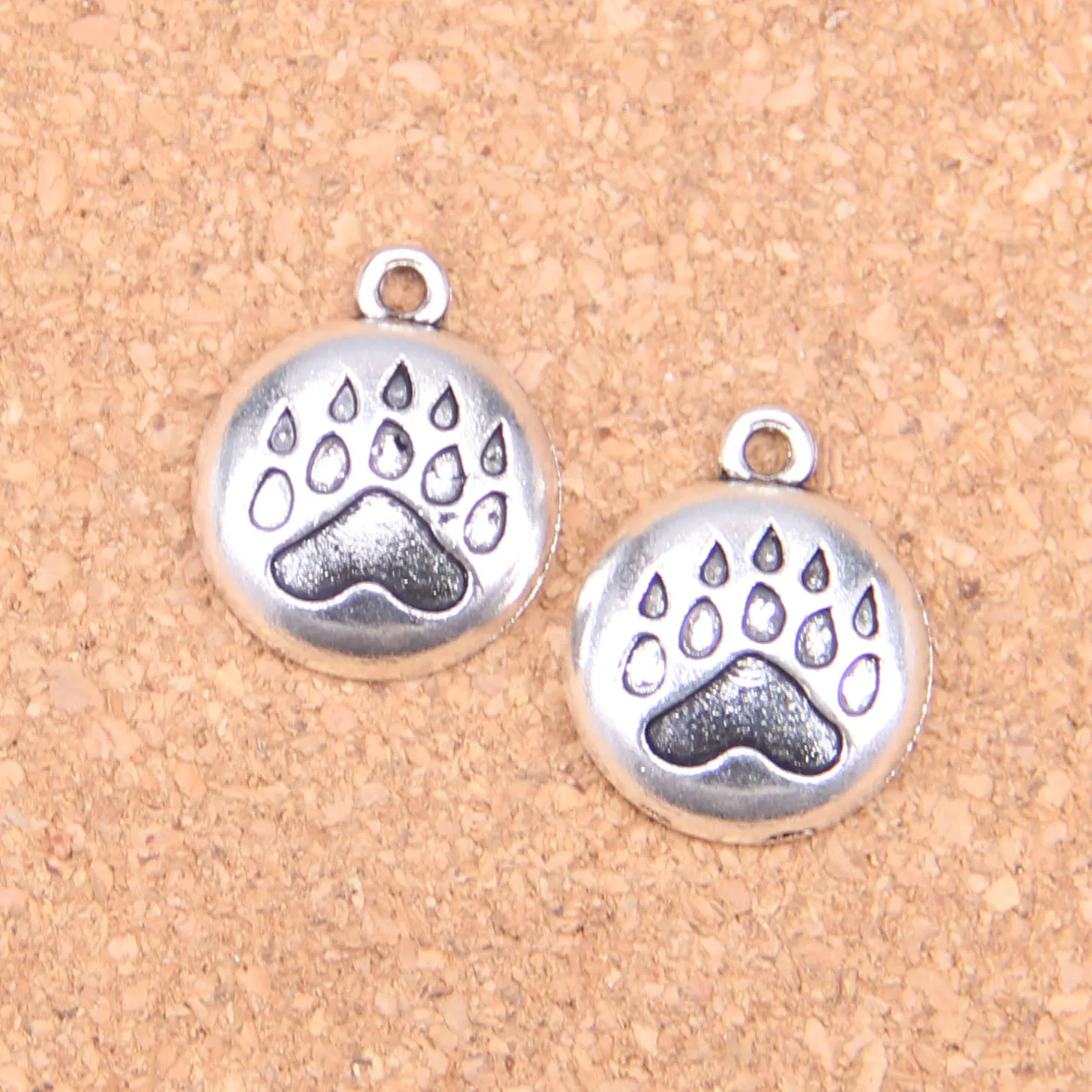 16 шт. Подвески в виде медвежьей лапы 19x17 мм старинные подвески Винтаж ювелирные