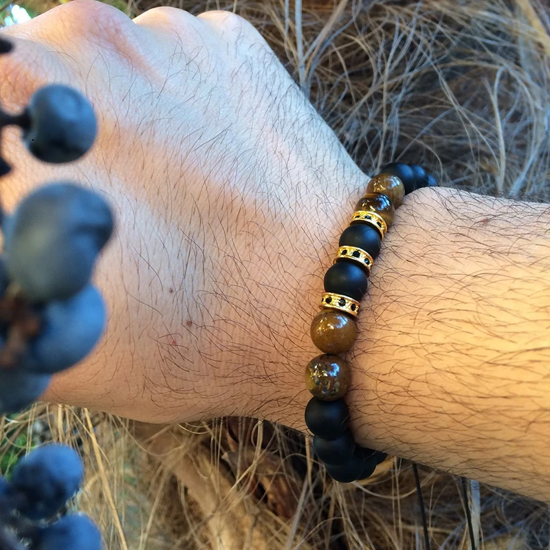 Новый модный браслет для мужчин трендовые браслеты с подвесками ручной работы 8