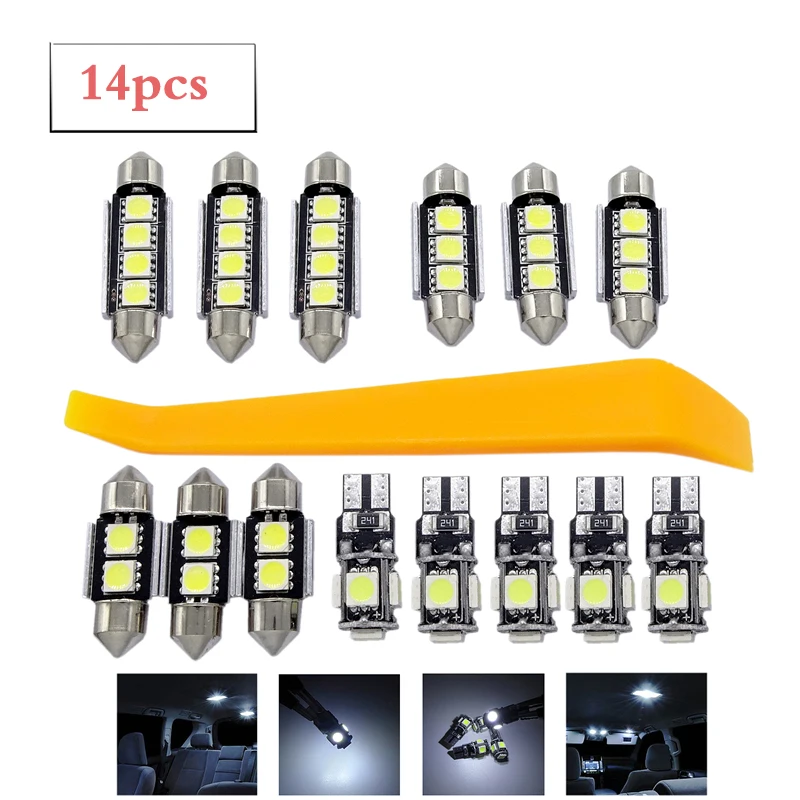 

14 шт., набор светодиодных ламп для салона автомобиля VW Volkswagen