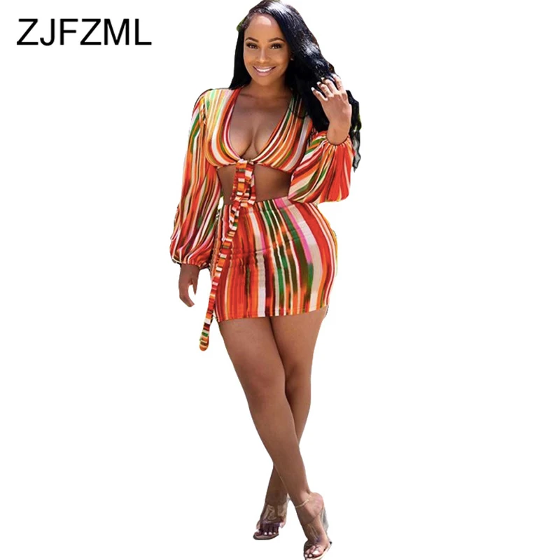 Женский комплект из 2 предметов укороченный топ с глубоким V-образным вырезом и