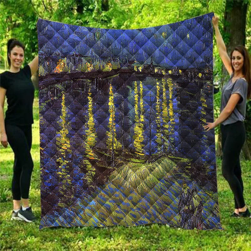 3d покрывала с подсолнухом Ван Гога одеяло цифровым принтом летнее модные одеяла