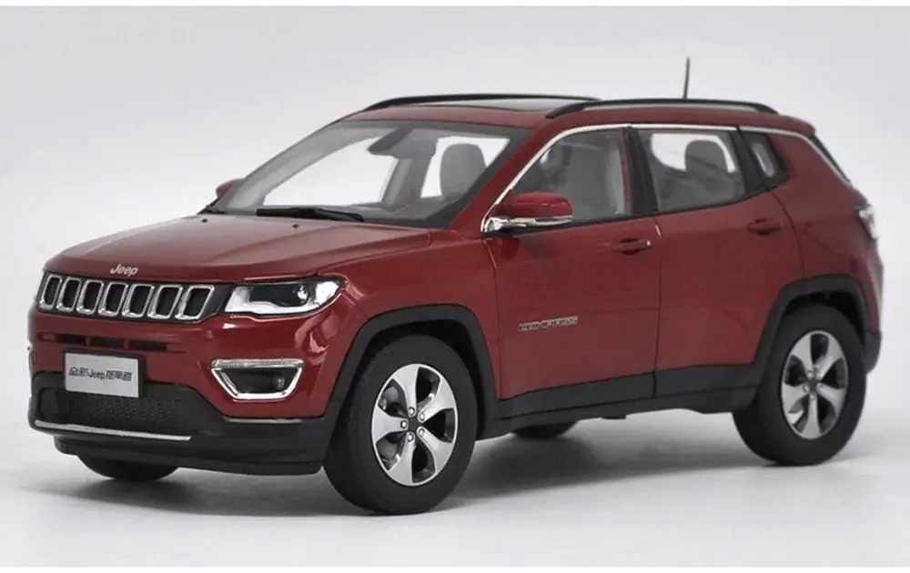 Масштаб 1/18 Jeep Compass SUV 2017 красная литая модель автомобиля коллекционная игрушка
