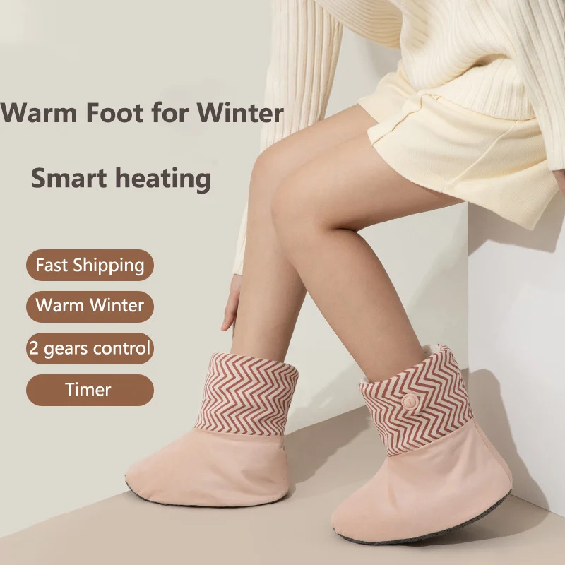 Timer Electric Heater Foot Pad Warm Machine Shoes for Winter Warming Household Smart Mobile Power Bank High Quality Portable