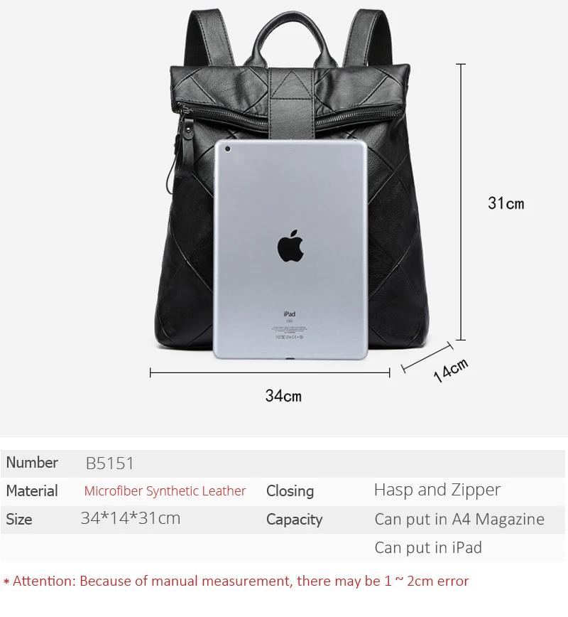 

Quality Waterproof Backpacks Women Large Capacity Shoulder Bags Fashion Teenager Schoolbag Multifunctional Travel Bag Pu