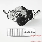 Черно-белая маска для лица Great Wave унисекс Регулируемая Роскошная маска для лица из полиэстера с фильтром маски