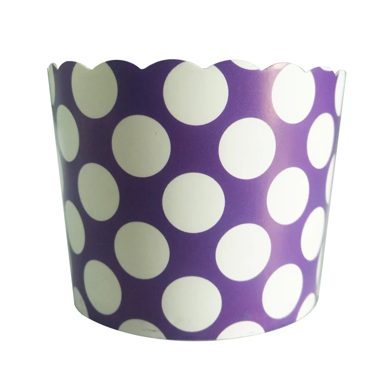 50 шт. бумажные обертки для капкейков в белый горошек | Дом и сад