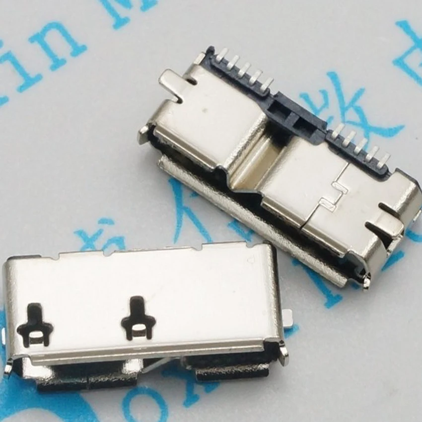 

10 шт./партия, разъём Micro USB 3,0 «мама»