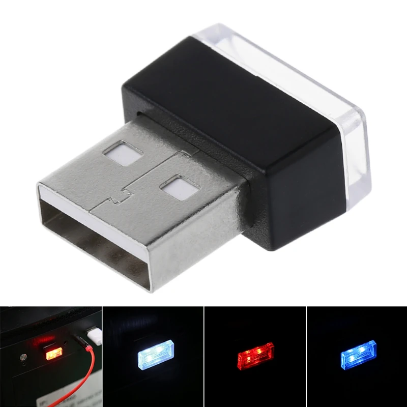 Автомобильные огни атмосферы светодиодный мини USB Сигарета декоративная лампа |
