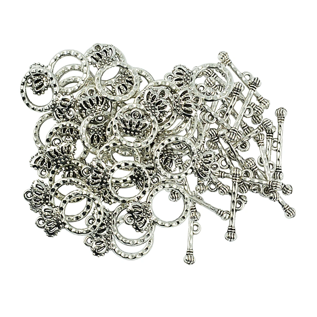 Застежка-корона для браслетов бусины-короны 30 комплектов | Украшения и