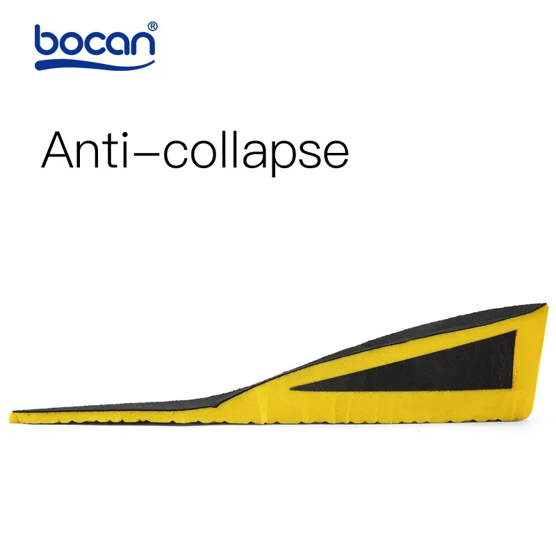 Height increase insoles for men/women 2/3/5 cm up invisiable arch support orthopedic insoles shock absorption blue/black color