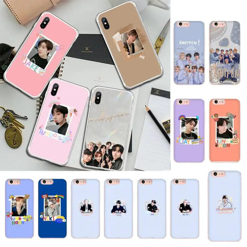 

Enhypen kpop Korean boy group Phone Case for iphone 13 X XS MAX 6 6s 7 7plus 8 8 Plus 5 5S se 2020 11 12pro max xr Funda cases