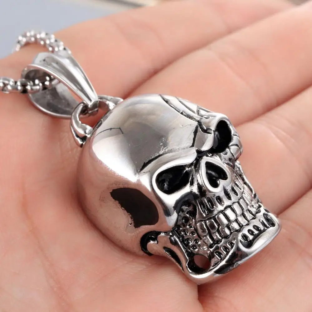 Мужские Подвески серебряного цвета в виде черепа готическом стиле|Подвески| |