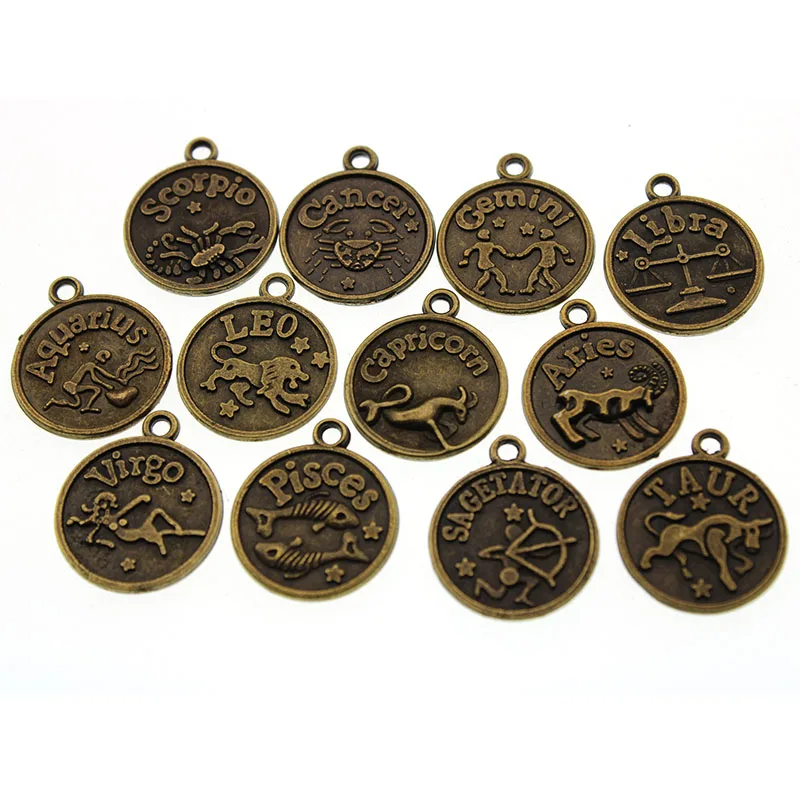 12 шт./компл. античное серебро бронза Созвездие Шарм кулон для ювелирных изделий DIY