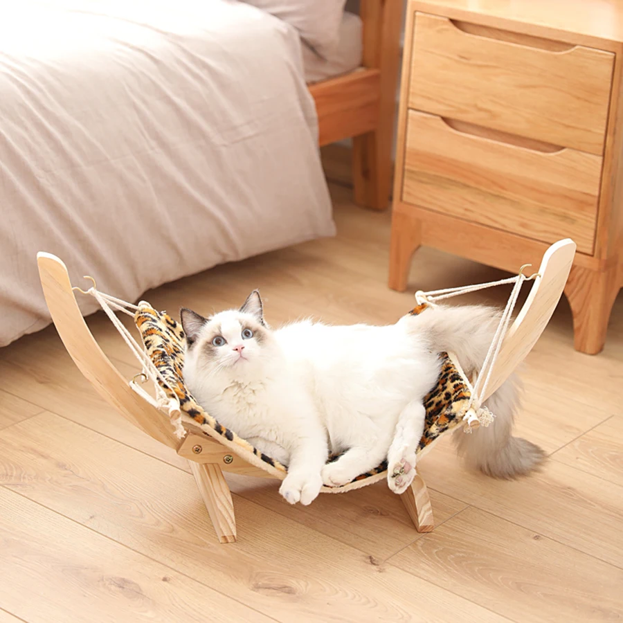 

Wooden Hanging Hammock House Cat Home Bed Summer Swing Pet Hammock Cat House Katzen Bett Hamac Camas Gato Cat Litter Mat 50WM24