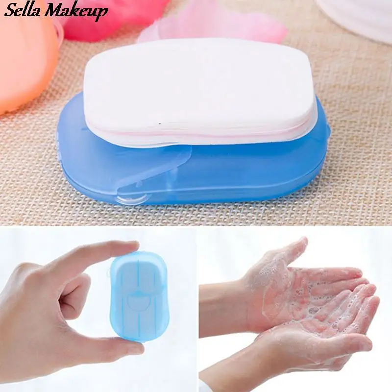

Portable Travel Hand-washing Soap Paper Multifunctional Aroma Sliced Cleaning Paper Disposable Soap Tablets Mini Soap Paper