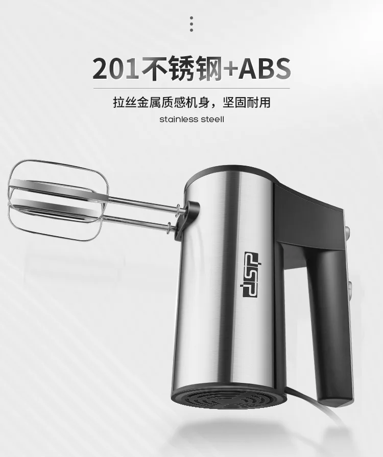 

Kitchen Electric/Hand held Mixer5-Speed with 2 Beaters 2 Dough Hooks Whip Mixing Cookies Brownies Cakes Bread/Egg milk frother