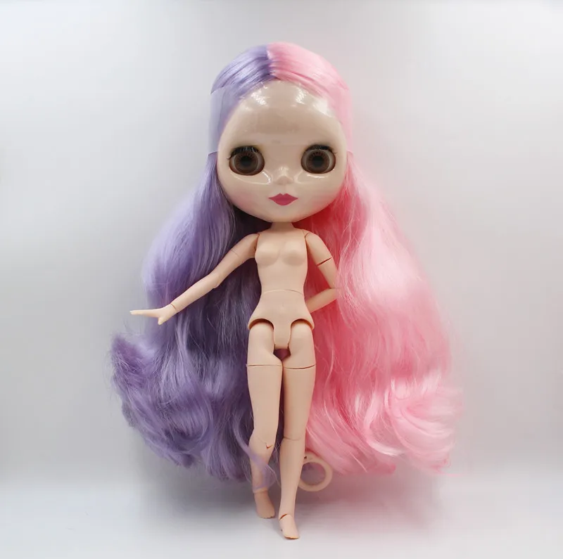 Бесплатная доставка красочная детская кукла Blyth DIY модные волосы с 4 большими