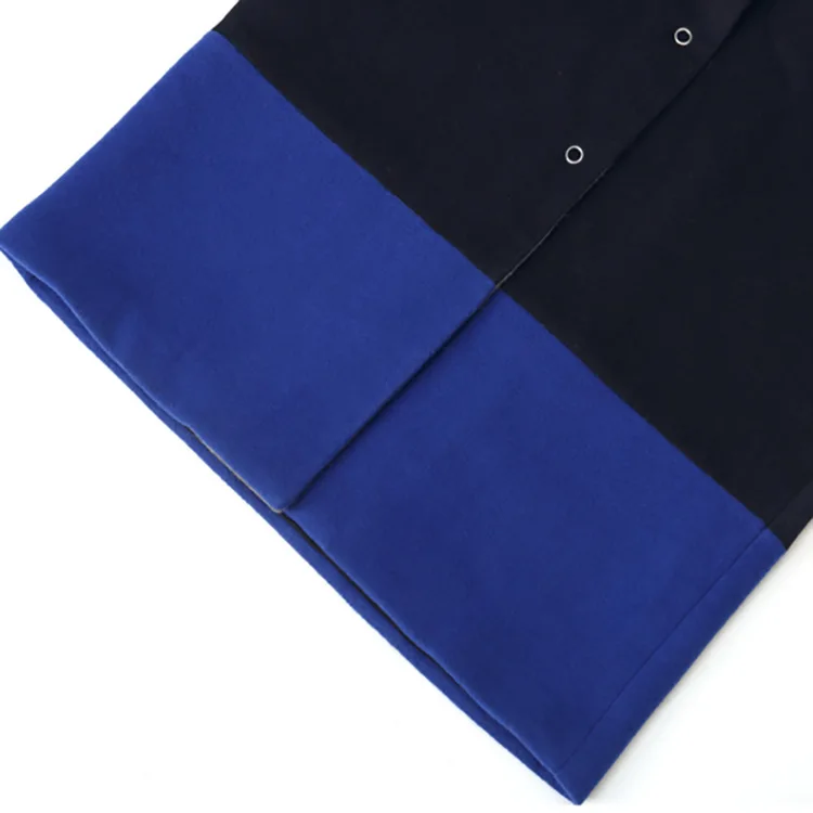 

Women's Woolen Long Sleeve Coat Fall / Spring 2021 New Fixed Bead Bead Splicing Wool Medium Long Coat Black Wool Coat