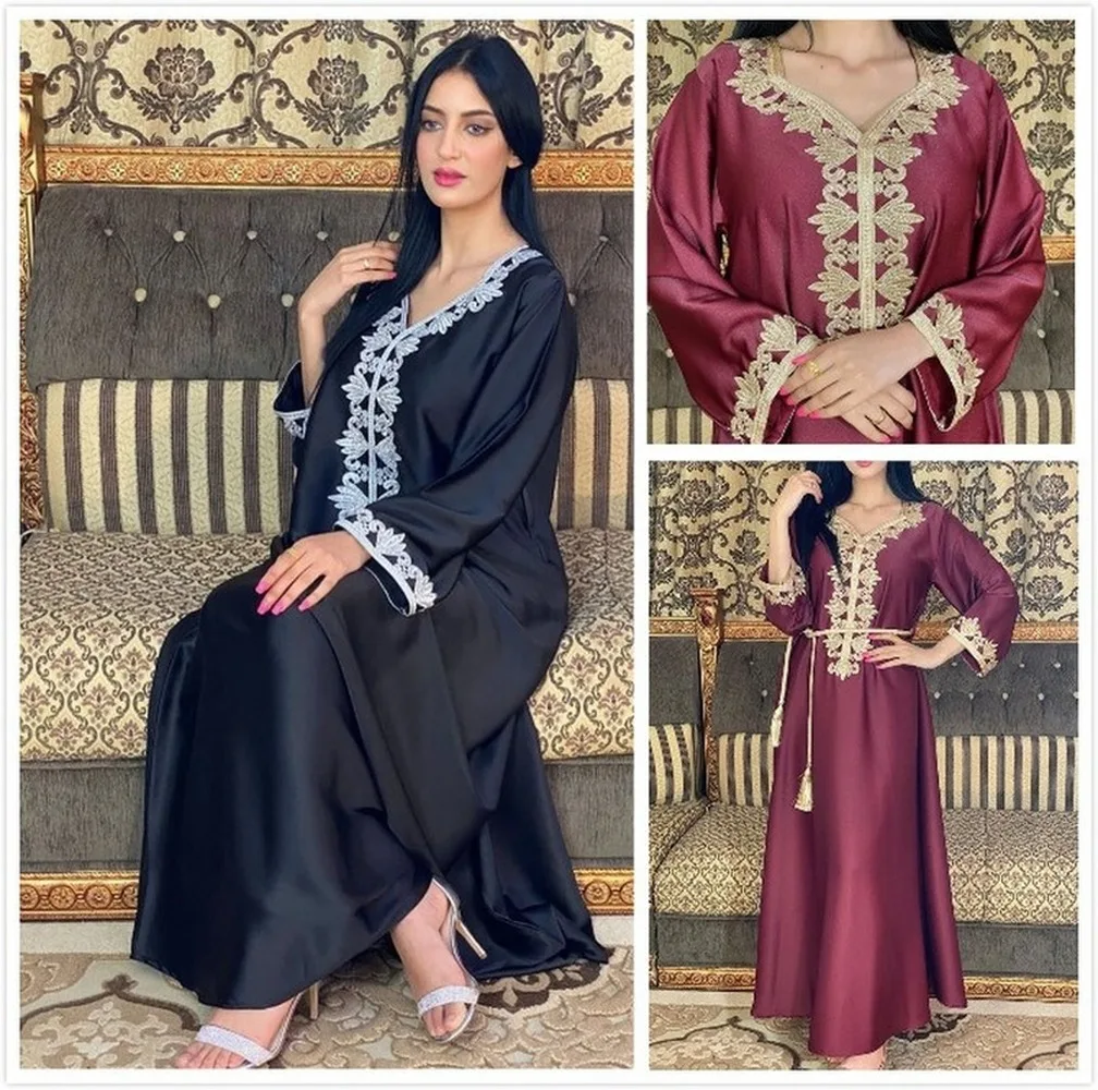 

Eid Abaya Dubai Turkey Muslim Dress Islam European African Dresses Abayas For Women Robe Arabic Longue Musulman De Moda 2021