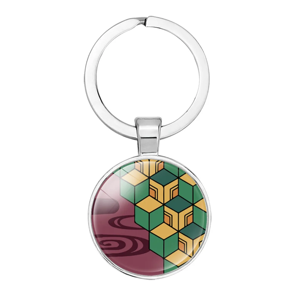 

Anime Demon Slayer Complete Styles Keychain Cosplay Kimetsu No Yaiba Key Chains Two-sided Keychain Cosplay Pendant Glass Keyring