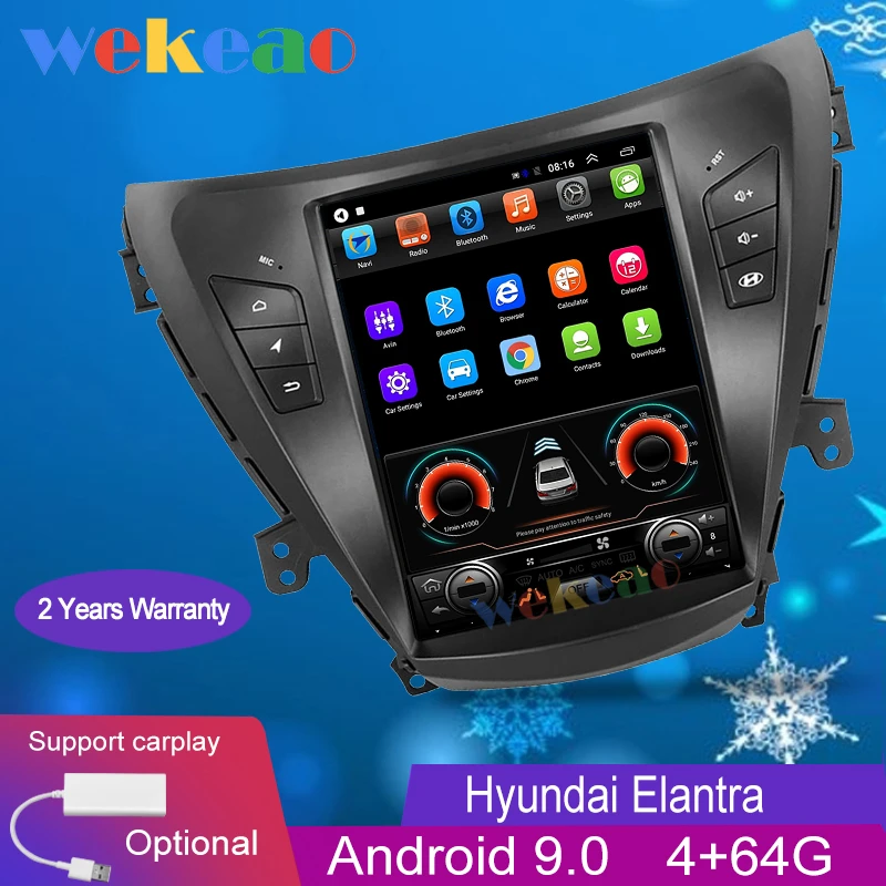 Wekeao вертикальный экран Tesla Style 10 4 'Ƈ Din Android 9 0 автомобильное радио GPS навигация