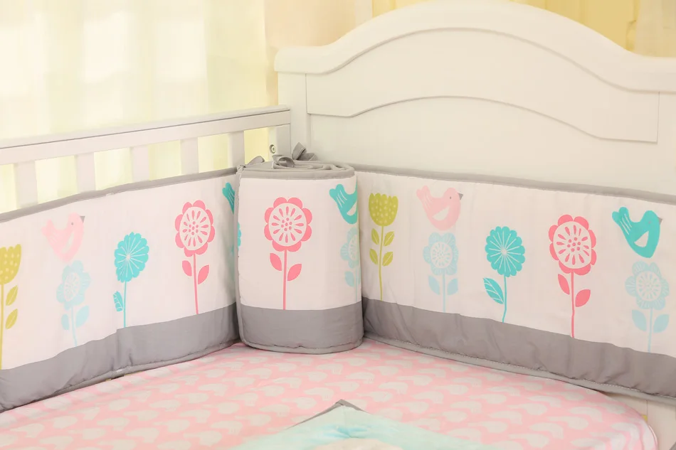 5 штук мятно-зеленого и серого набор постельных принадлежностей для детской