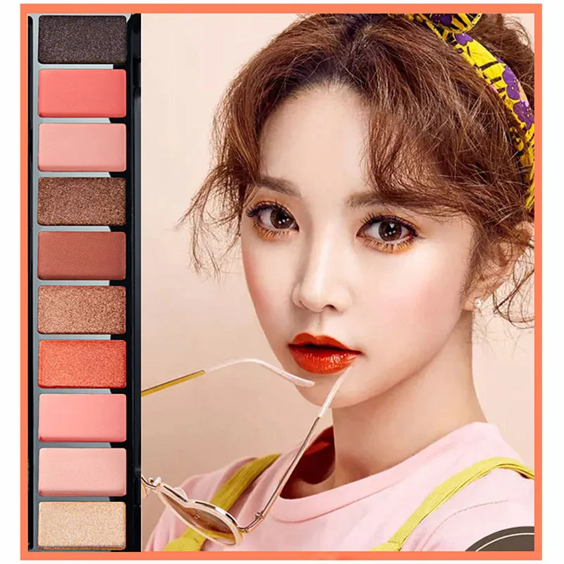 10 цветов Геометрическая палитра теней для век матовый блеск Русалка макияжа
