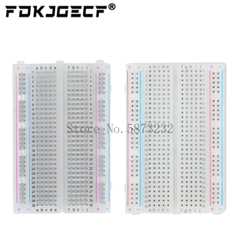 Мини доска для хлеба/макетная плата 8 5 см x 400 отверстий прозрачная/белая DIY