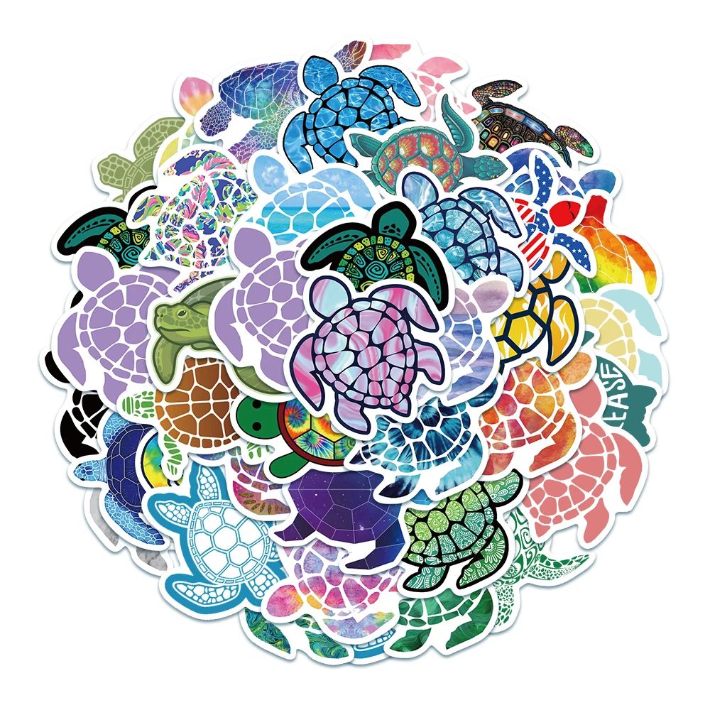 10/41 шт красочные морские наклейки с черепахой милые для Скрапбукинг телефон