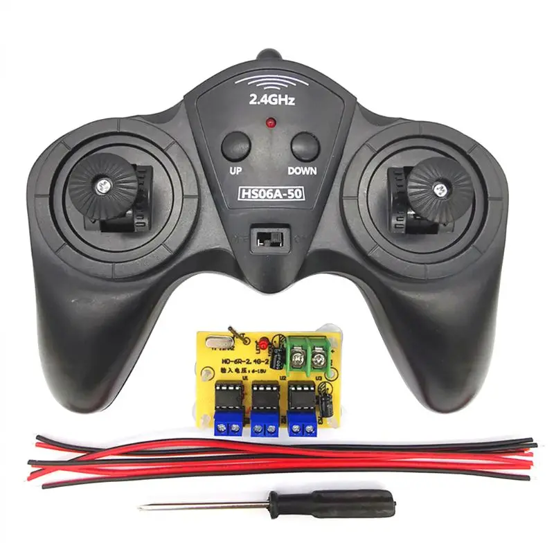 

Premium Quality 2.4G Transmitter 6 Channel Remote Control Receiver DC 6V-15V Car Model Ship DIY 50 Meters