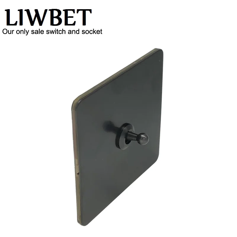 Настенный выключатель LIWBET черного цвета 1 комплект 2 канала панель из нержавеющей
