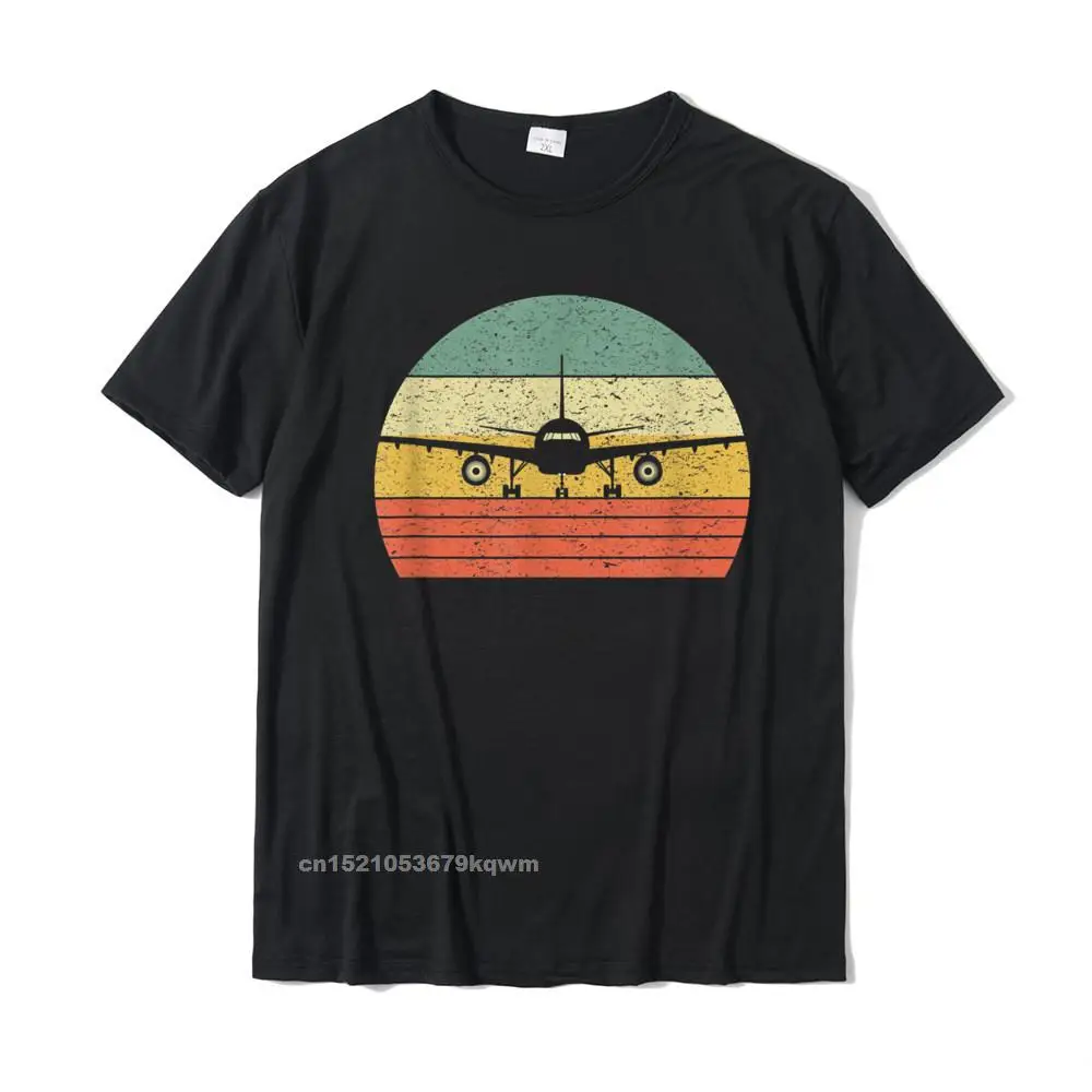 Airplane Shirt Retro Flying Aviation Gift Vintage Pilot T-Shirt Custom Cotton Men's Tops Tees Funny Rife Top T-Shirts