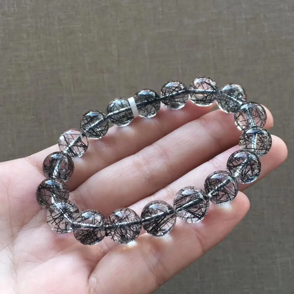 Новый Натуральный Черный Rutilated кварц 11 3 мм Кристалл для женщин и мужчин