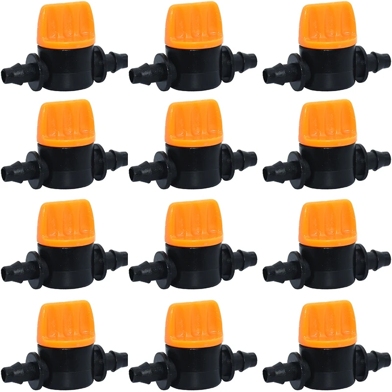 

Mini Valve With 4/7Mm Hose Garden Irrigation Barbed Water Flow Control Valve Agriculture Tools Drip Irrigation Fittings