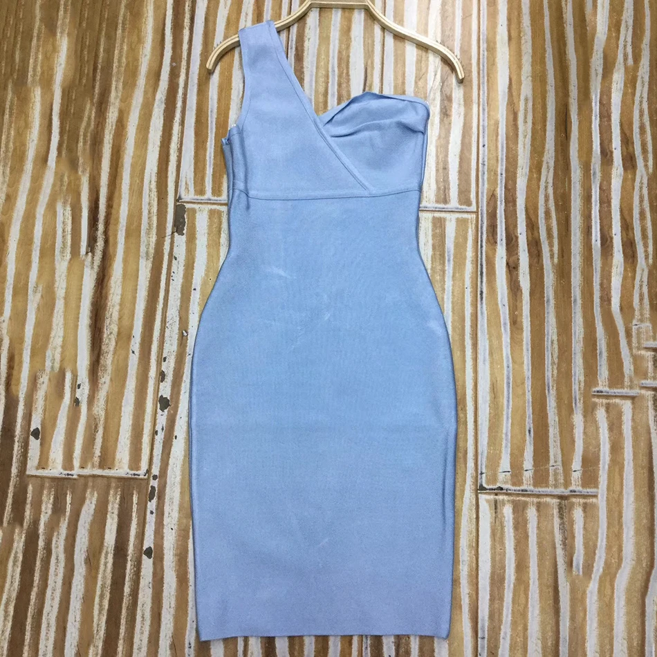 2019 летнее Новое Женское легкое Бандажное платье голубого цвета сексуальное